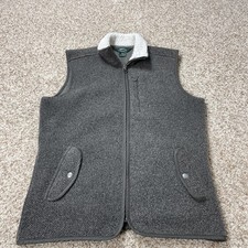 Woolrich Mens MEDIUM Vest Shale Heather Brown Full Zipper Workwear Hunting