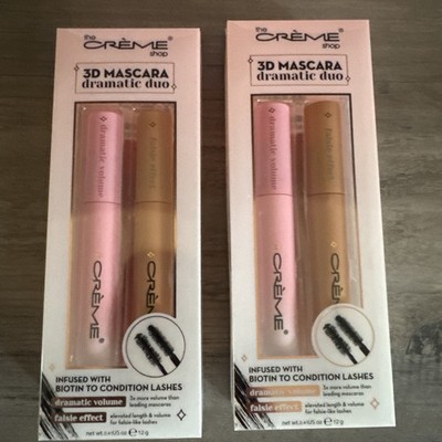 The Crème  Shop 3D Mascara Duo Dramatic Length Volume Falsie Effect W/Biotin 