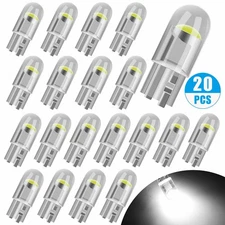 20Pcs Blue LED T10 194 168 W5W Car Trunk Interior Map License Plate Light Bulb