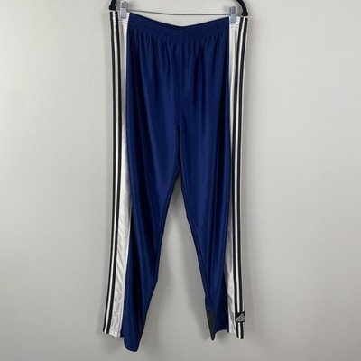 Adidas Snap off Break Away Basketball Track Pants Mens XL Blue