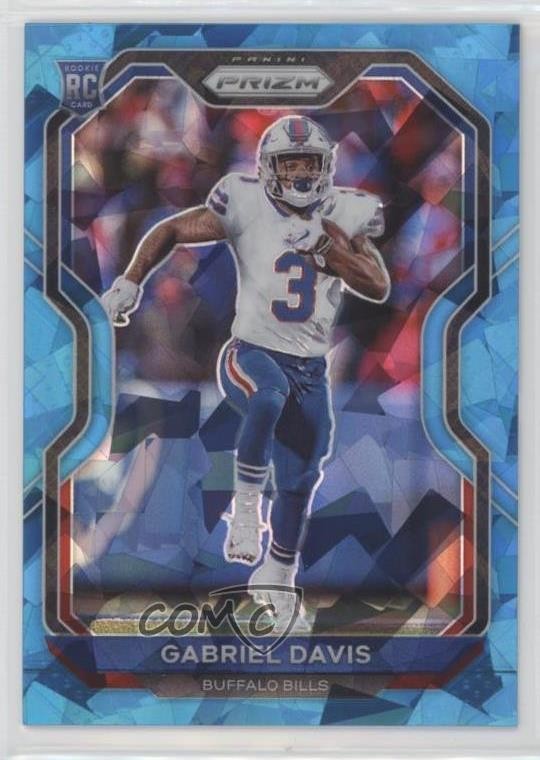 2020 Panini Prizm Rookie Blue Ice Prizm 93/99 Gabriel Davis #312 Rookie RC