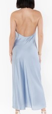 Show Me Your Mumu Satin Halter Maxi Dress Medium
