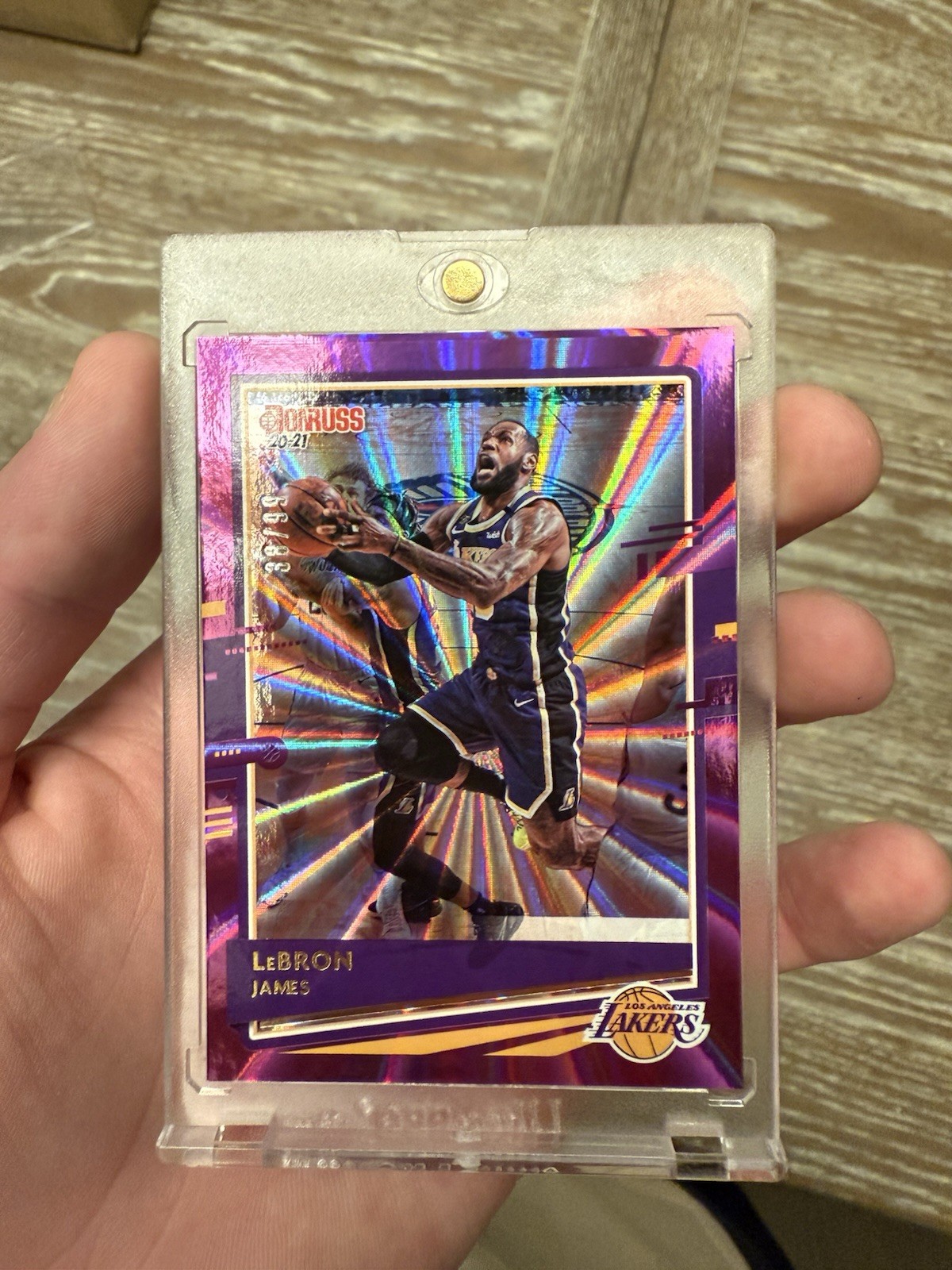 2020-21 Donruss Basketball Purple Laser Lebron James 38/99