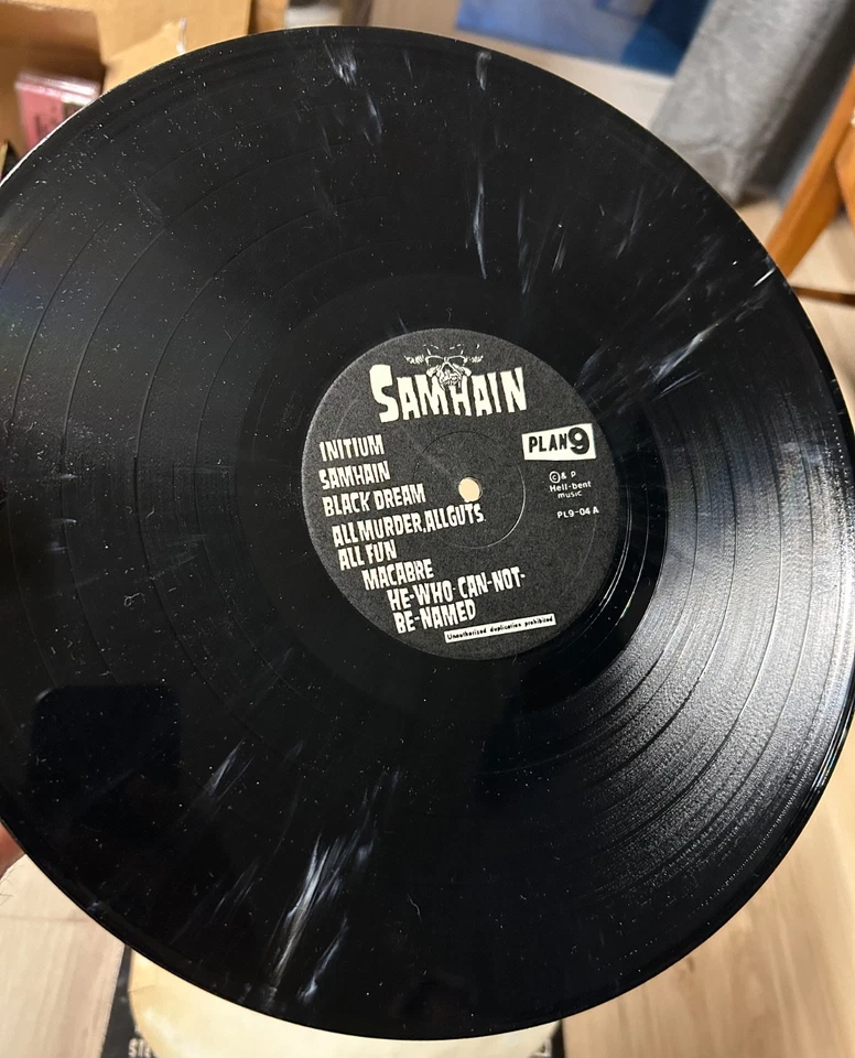 SAMHAIN EXTREMELY RAREST INITIUM 1984 Vinyl LP ORIG BLACK MARBLED MISFITS DANZIG - Image 4 of 4