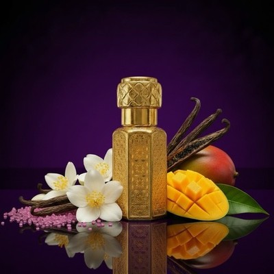 Mango Skin & Leaf Perfume Oil Pure Uncut Arabian Attar 12ml Gift Set Men, Women