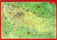 Reliefpostkarte Harz: Hochwertige tiefgezogene Ansichtskarte Sammlerstück