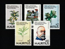 ILE MAURICE MAURITIUS  N° Yvert 561/565 Neufs XX MNH - Bacile Koch Plantes