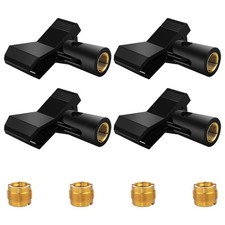 4 Pack Universal Adjustable Mic Clips for Stands, Wireless Microphone Holder ...