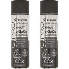 2x Granville G+Pro 500ML Multi Purpose Spray Grease Bike Chain Cables Lubricant