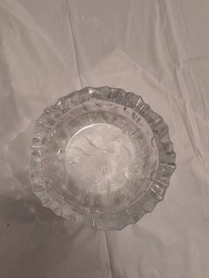 Vintage HOYA Iceberg Heavy Cut Crystal Bowl Candy Dish Japan 3 lb