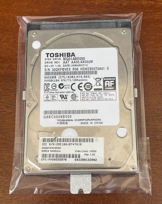 TOSHIBA 500GB MQ01ABD050 5400RPM SATA 3Gb/s 2.5'' Laptop HDD Hard Disk Drive
