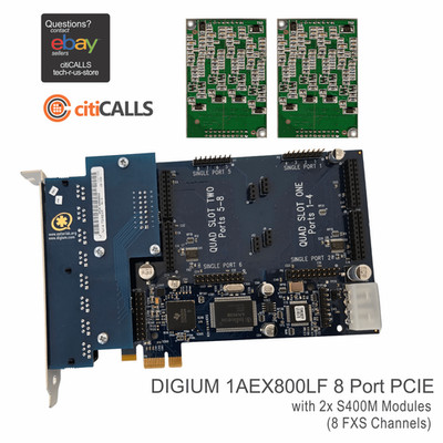 Digium 1AEX820LF 8 Port Analog PCIE Asterisk Card 8 FXS Brand New Original