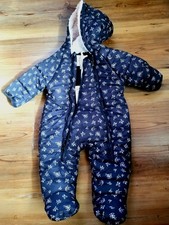 Jessica Simpson Baby Girls Floral Puffer Snowsuit Bunting Winter Warm 3-6 Month