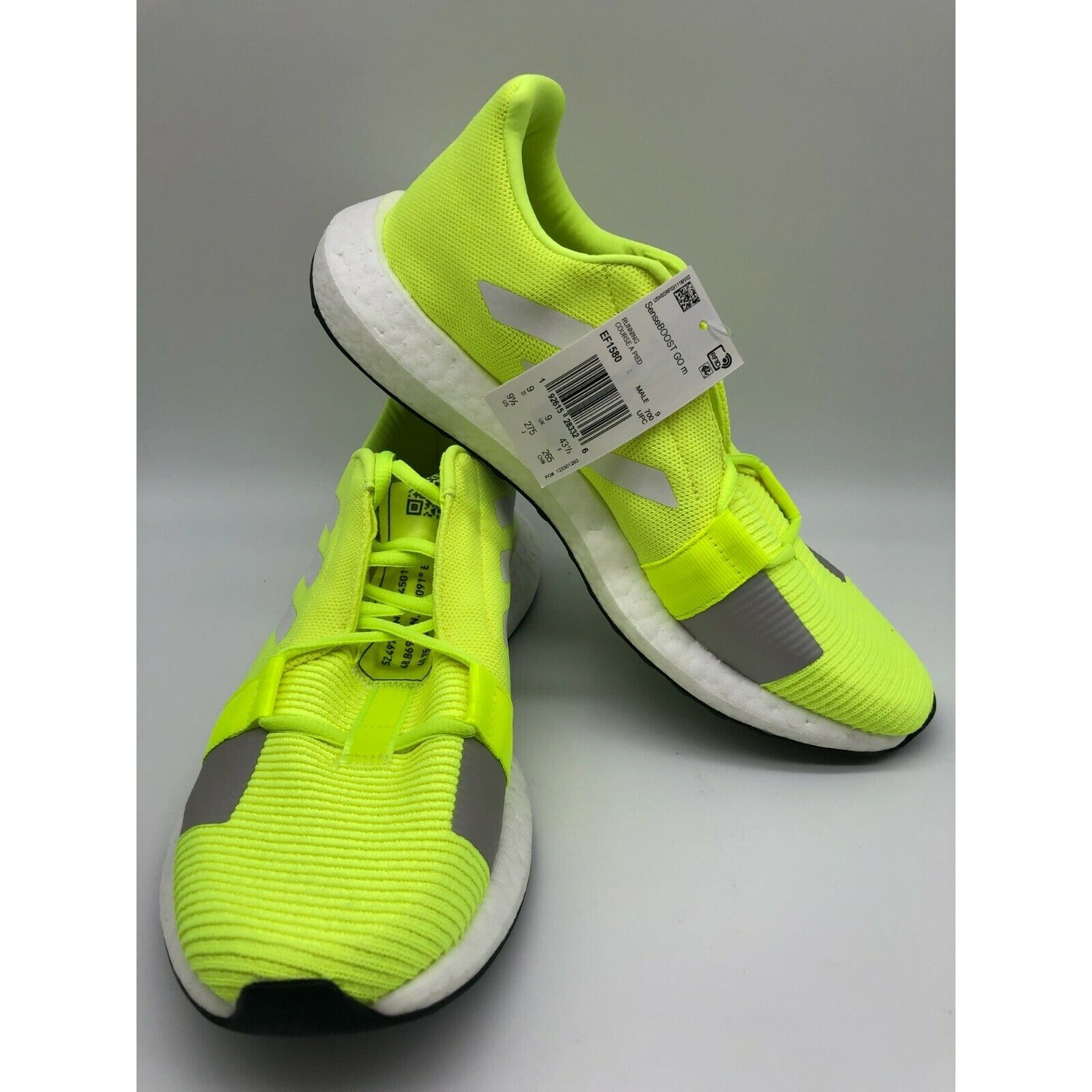 adidas Men's Senseboost GO Running Shoes Neon/Yellow Sneakers EF1580 Size 9.5 thumbnail 16