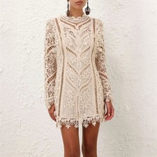 Zimmermann Illuminate Cornelli Mini Dress Lace Cream Zimmermann 1 US 6 NEW NWT