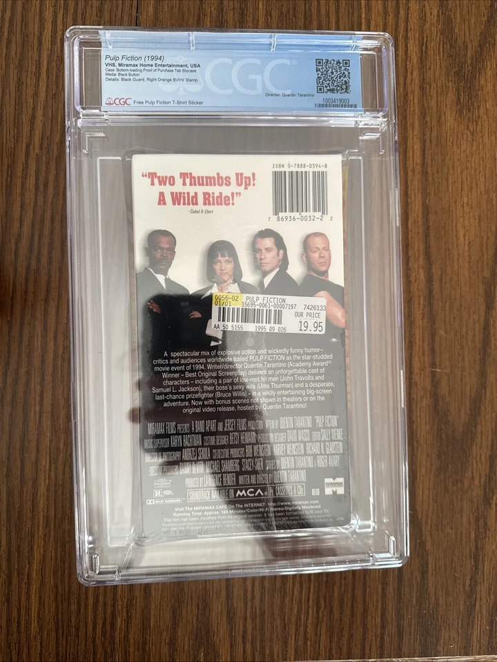 Pulp Fiction (VHS, 1996, Special Collectors Edition) Sealed CSG Grade 9.4 - Image 4 of 4