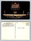Las Vegas, NV-Nevada, Golden Nugget Casino Night Neon Sign Vintage Postcard