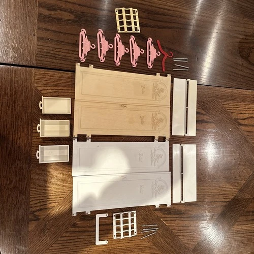 Vintage 1960s Barbie Armoire Wardrobe Closet by Susy Goose Parts Hangers Drawers