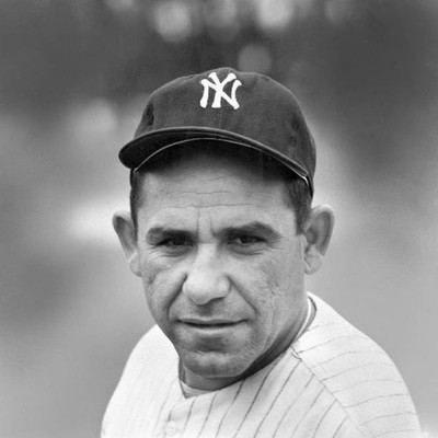 New York Yankees Yogi Berra before spring training game vs St Loui- Old Photo