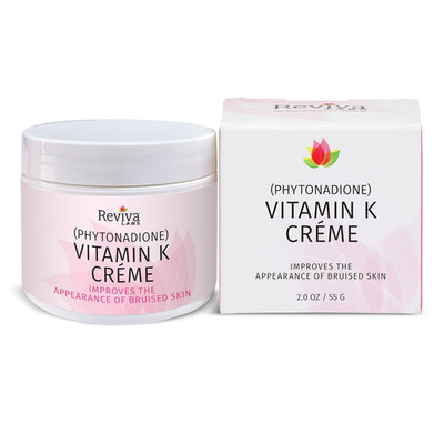 Reviva Labs Vitamin K Crème for Bruising, Under-Eye Dark Circles, and Wrinkles w