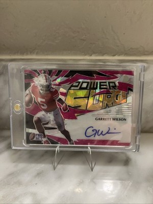 2022 Leaf Pro Set Power Surge Garrett Wilson #PS-GW1 Pink and Black Ice /15 Auto