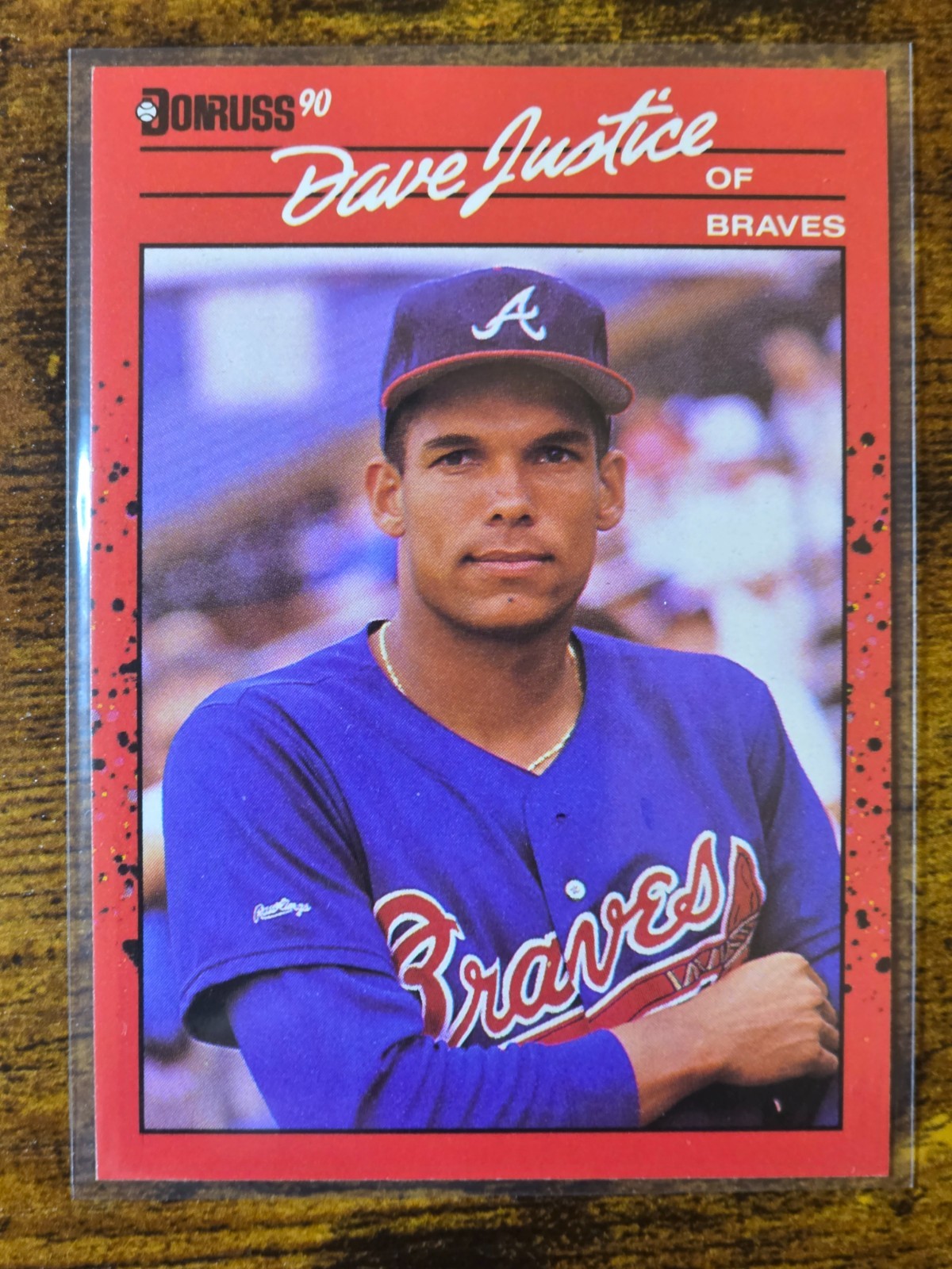 1990 Donruss - David Justice #704 (RC) - Atlanta Braves ROOKIE