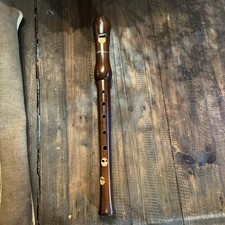 Vintage 2-piece Mollenhauer Wood Recorder Flute Made in Germany 12-7/8" Long