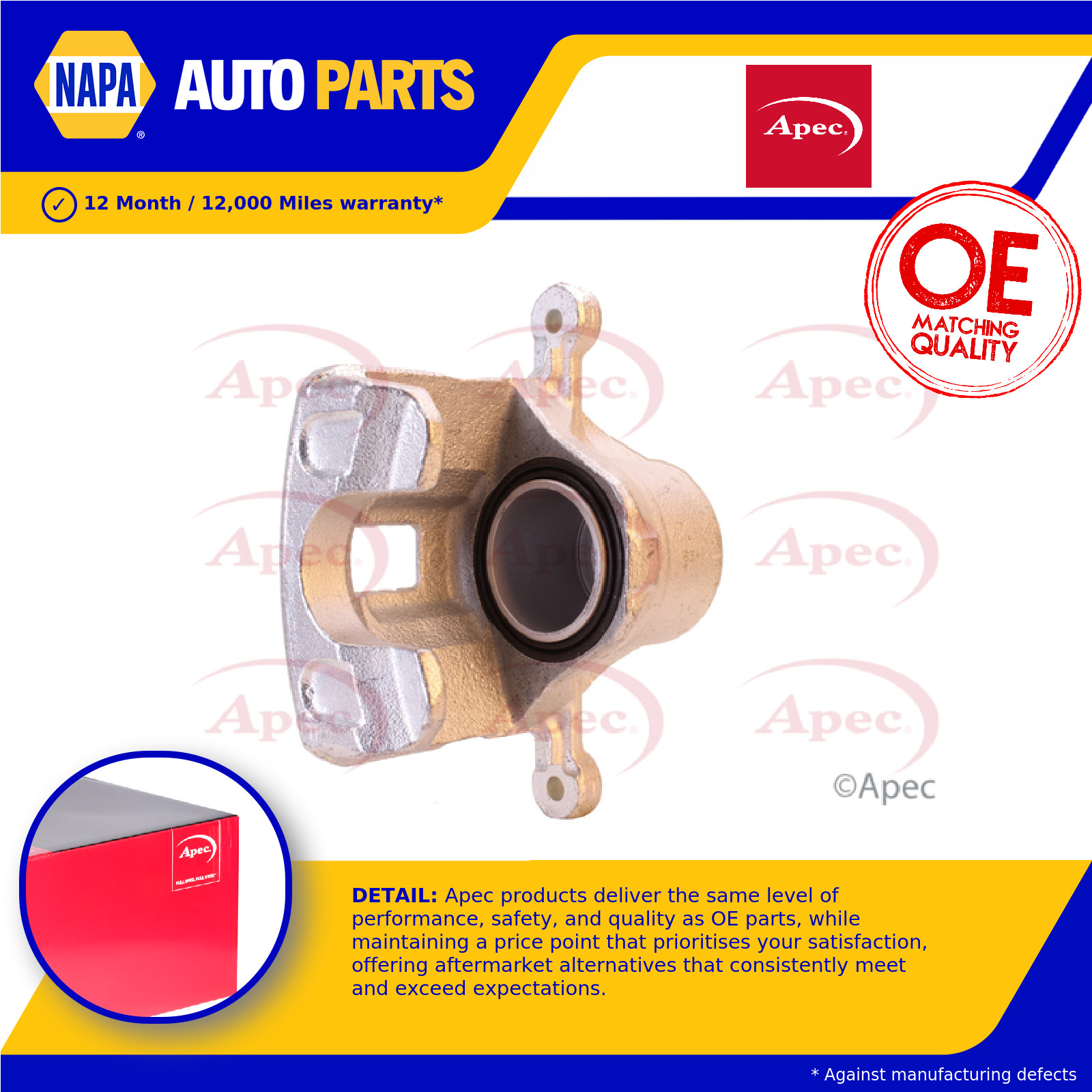 Brake Caliper fits HYUNDAI LANTRA J-2, XD 2.0 Front Right 96 to 06 581302D500