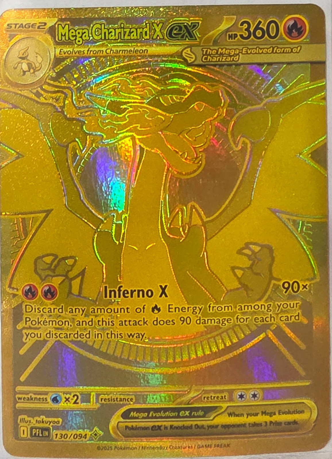 Mega Charizard X ex 130/094 Me02: Phantasmal Flames Holo near mint or better
