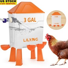 Automatic Chicken Waterer System Smart Hydration Leak Proof Easy Clean 3 Gallon