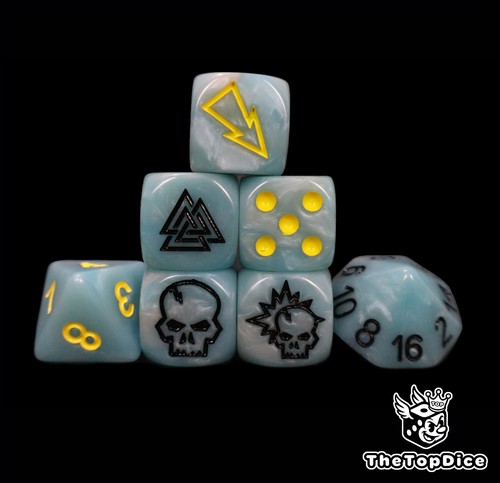 Norse viking dice set for fantasy football tabletop miniatures battle board game - Picture 8 of 9