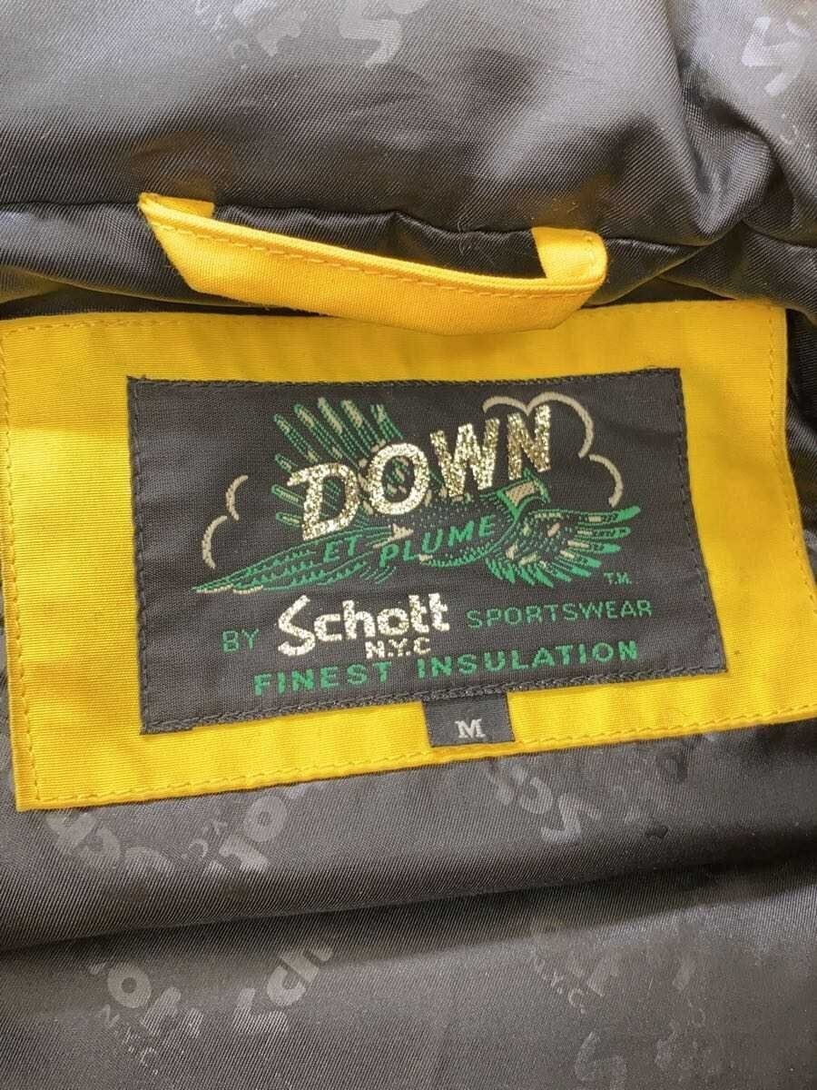 Schott Down Jacket Yellow Polyester Size M - image 7