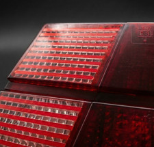 ADHESIVE STRIP KIT for Alfa Romeo 75 headlights | red on transparent base