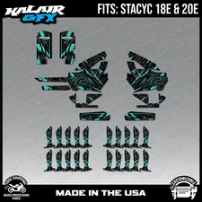 Graphics Kit for STACYC 18E 20E Electric Bike (All Years) Twitch-teal