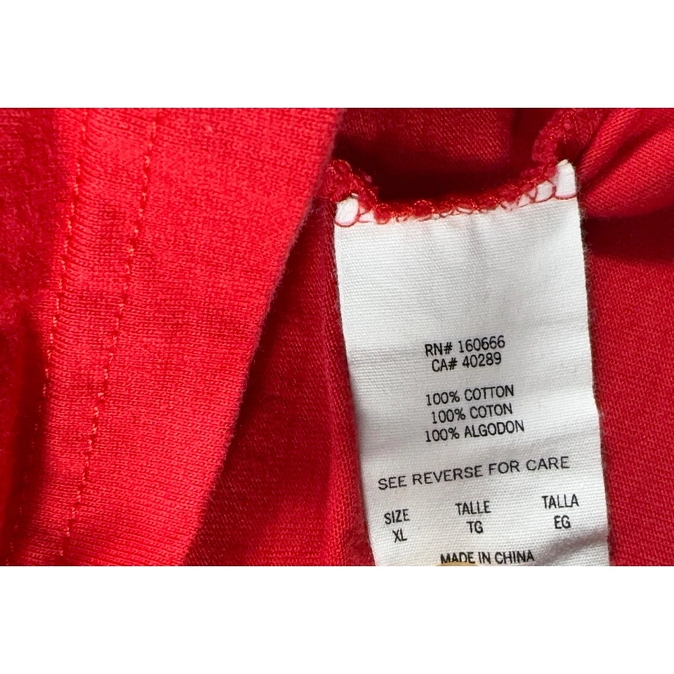 Camisa New Era Para Hombre XL Roja Azul One Nation Team Camiseta Algodón Bordada Foto 3 de 3