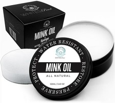 Premium Quality Mink Oil 3.40Z for Boots Shoes - Softener Protector Waterproofer