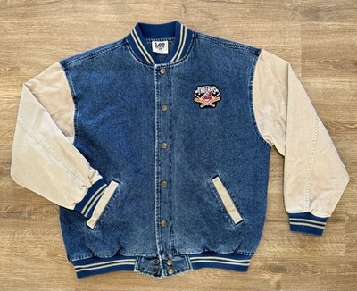 Vintage Lee Sport Cleveland Indians Denim Jacket Varsity Chief
