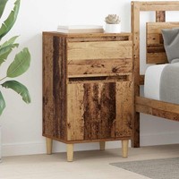 Nachttisch 2 Stk. Altholz 40 X 35 X 70 Cm Holzwerkstoff