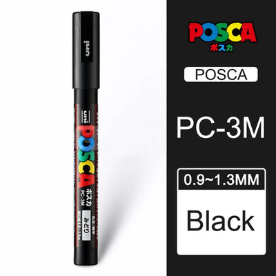 1 Stück Uni POSCA Marker Stift Vollfarbpalette PC-1M 36 Farben PC-3M 45 Farben PC-