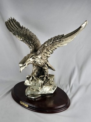 Sterling Silver Clad Eagle Figurine 2002 Gold Award 14.75'' By 14'', 9+ Pounds