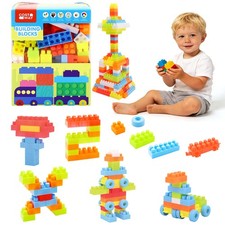 150 Pcs Toddler Building Blocks Toy Stacking Block Set for 3 Boys  Girls