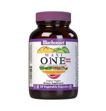 Bluebonnet Maxi One Whole Food-Based Iron Free 30 VegCap