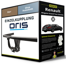 Starre Anhängerkupplung für RENAULT Megane Grand Tour (Kombi) 08-12 III KZ0 Oris