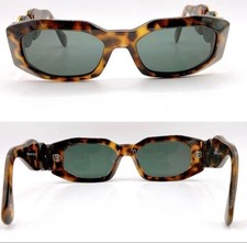 GIANNI VERSACE Medusa Sunglasses Havana Tortoise Unisex Authentic Rare