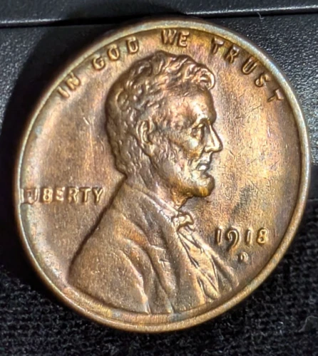 * 1918-D* BU UNC. MS Lots of Original Red LINCOLN WHEAT PENNY FROM COLLECTION