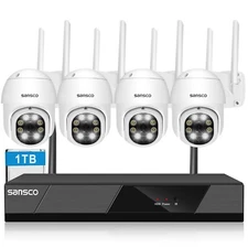 8CH Wireless CCTV Security System 3MP WiFi PTZ 2-Way Audio Surveillance Camera