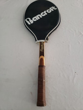 Vintage WOODEN Bancroft FLEETWOOD Model Tennis Racket 4 3/8 L W/COVER