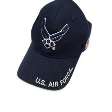 U.S. Air Force Embroidered Baseball Cap Adjustable Hook Loop Top Level Cotton