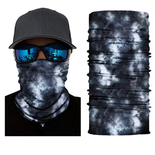 Bandana Face Shield Mask Fishing Headwear Biker Neck Tube Scarf Skull Head - Picture 17 of 45