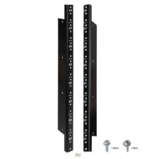 Sound Town 2-pack 8U Rack Rails, Black Powder Finish, with Screws ST-RR-08U 